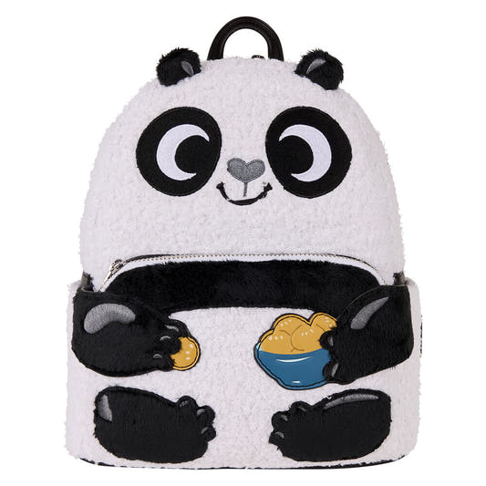 Mochila de peluche Kung Fu Panda Loungefly blanca y negra - 2