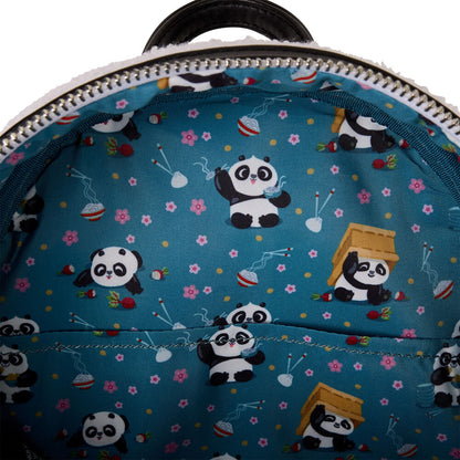 Mochila de peluche Kung Fu Panda Loungefly blanca y negra - 3