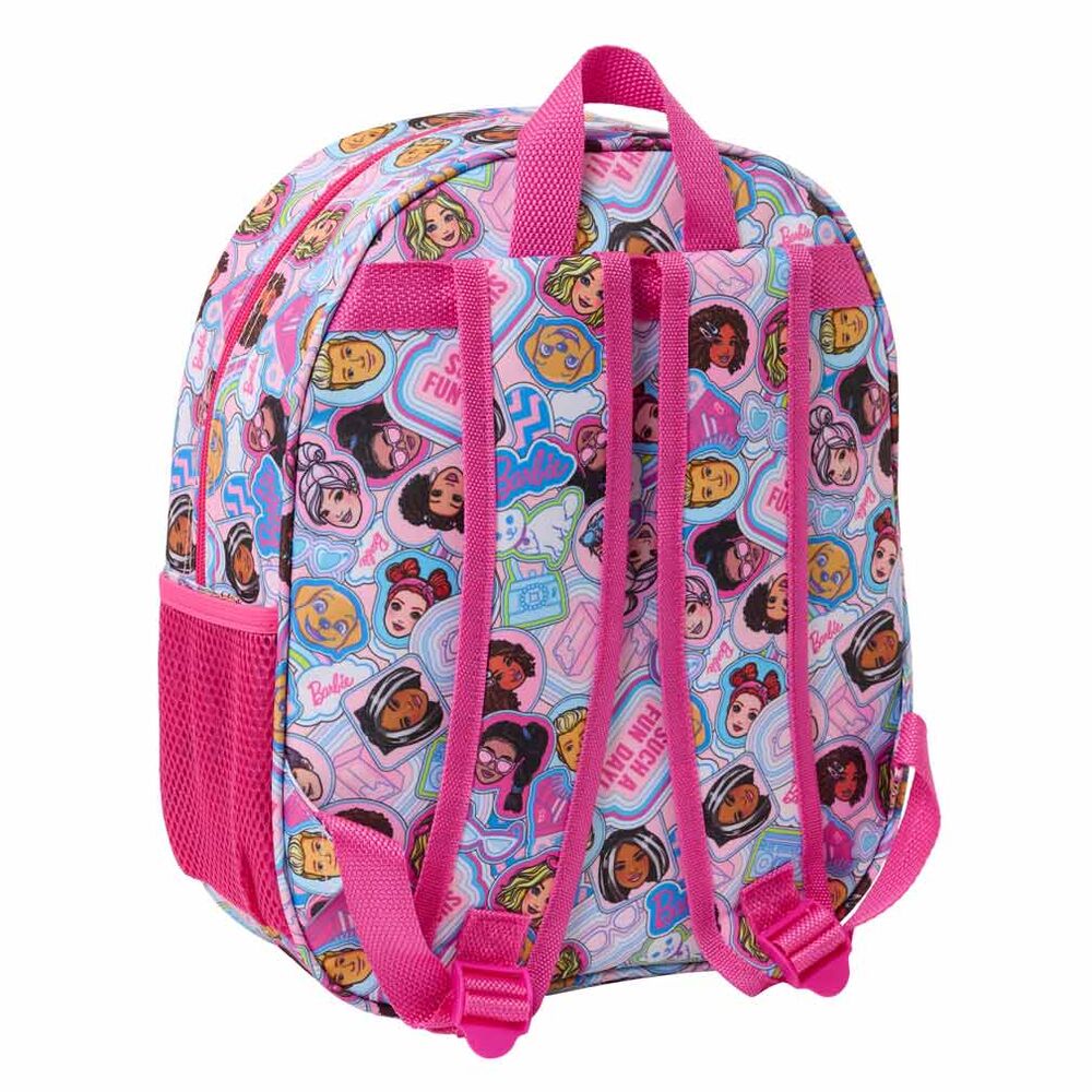 Mochila 3D rosa de Barbie con personaje canino - 3