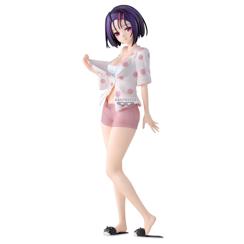 Figura de Haruna Sairenji de To LOVEru Darkness con conjunto rosa y blanco de lunares