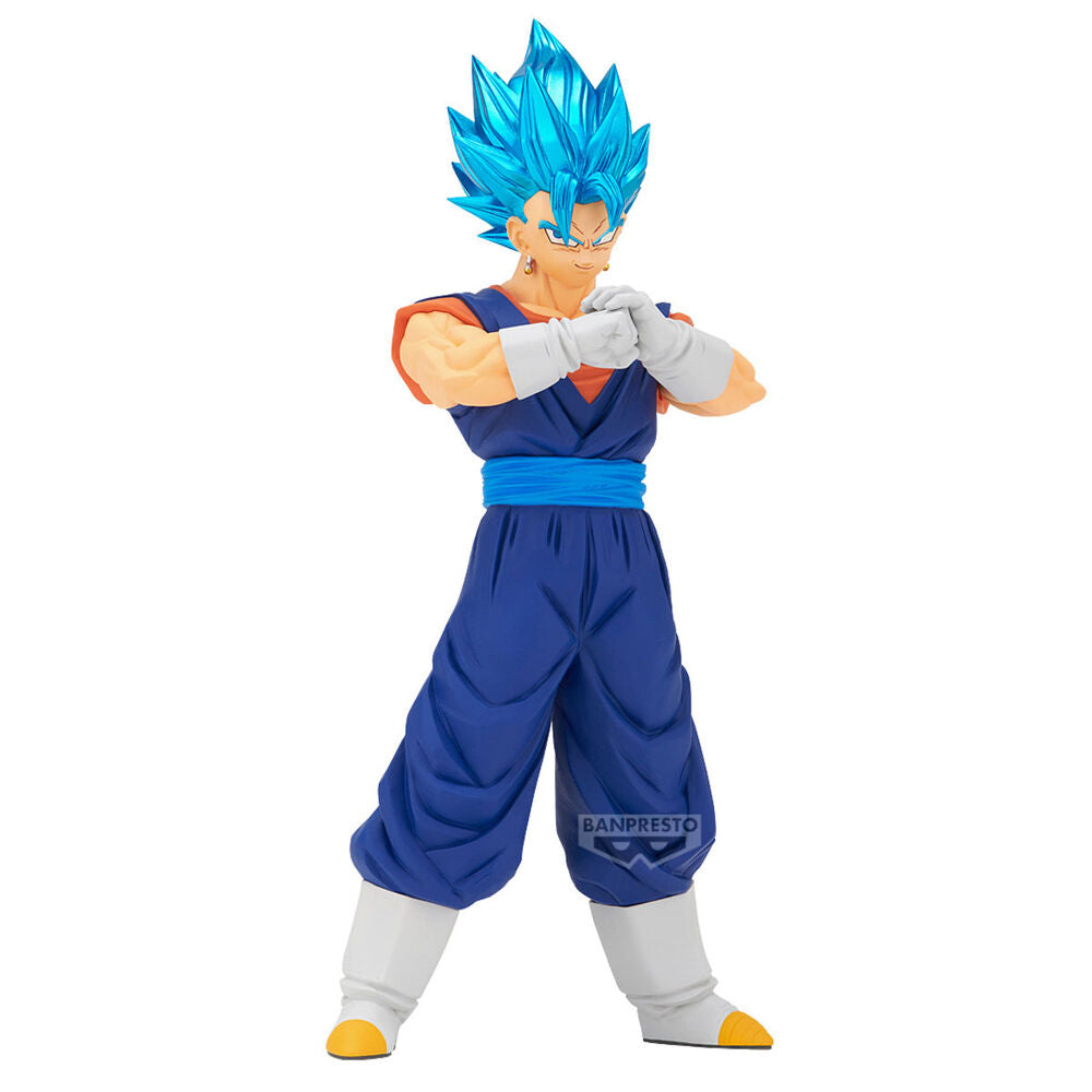 Figura de Vegito Blood of Saiyans con cabello azul y uniforme de combate