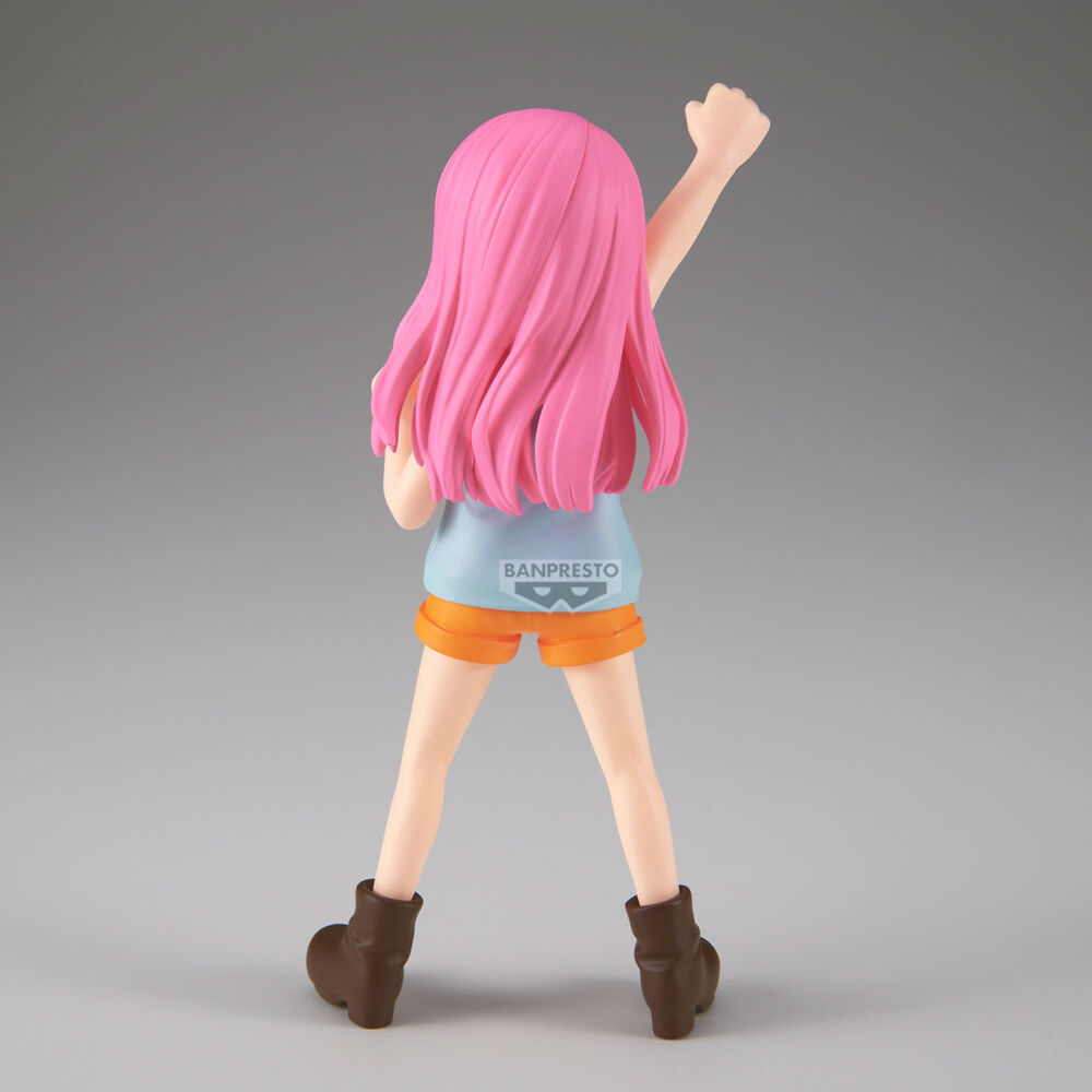 Figura de Jewelry Bonney de One Piece con cabello rosa y puño levantado - 4