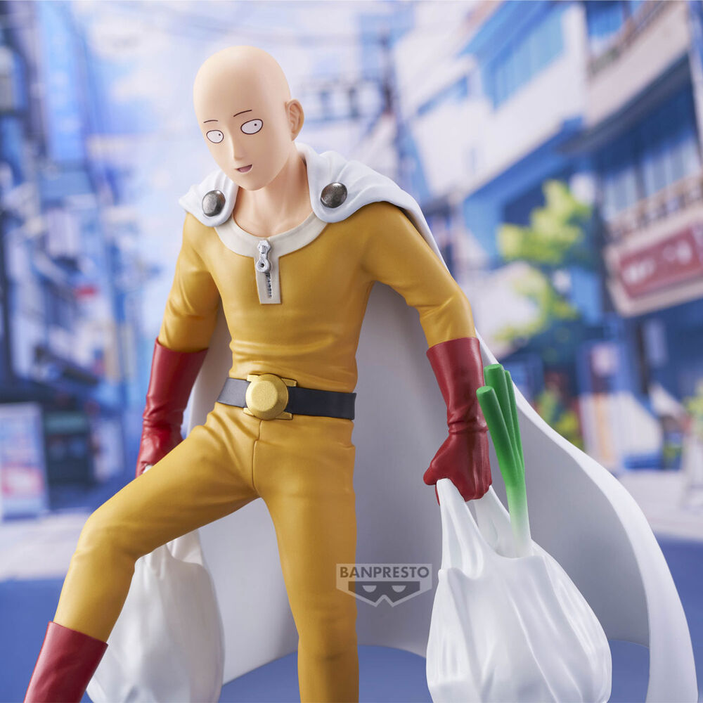 Figura de Saitama de One Punch Man con capa y bolsas de la compra - 4