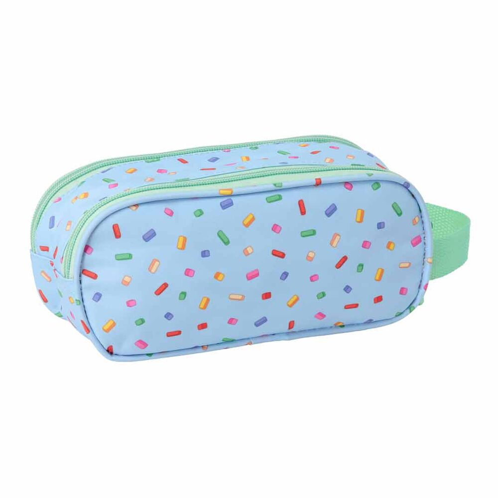 Portatodo doble 3D de Bluey en azul y verde con asa lateral - 2