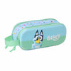 Portatodo doble 3D de Bluey en azul y verde con asa lateral