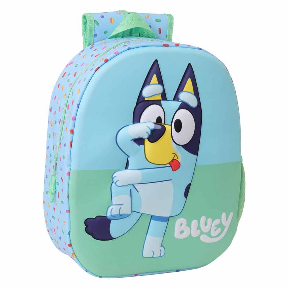 Mochila 3D de Bluey en azul y verde