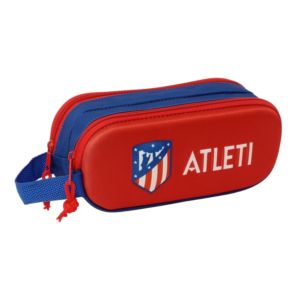 Portatodo doble 3D del Atlético de Madrid en rojo y azul