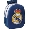 Mochila 3D azul marino del Real Madrid con escudo frontal