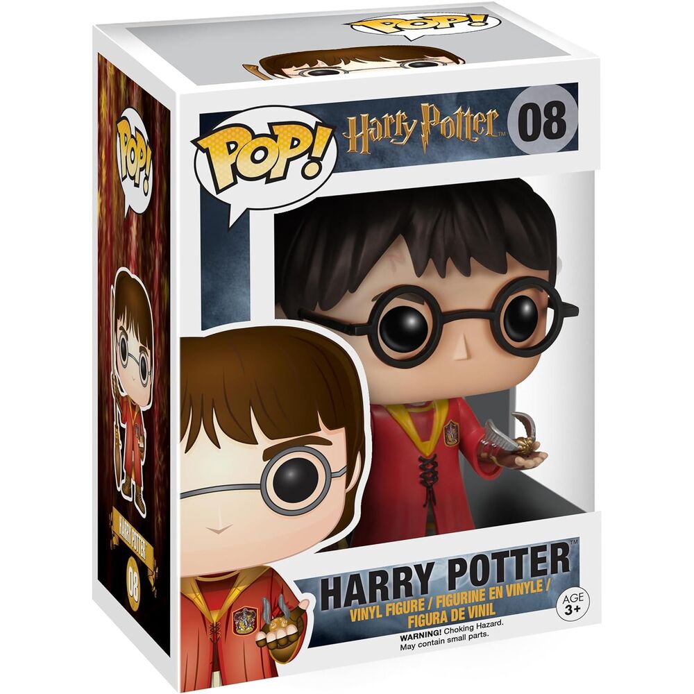 Figura Funko POP de Harry Potter con uniforme de quidditch y escoba - 3