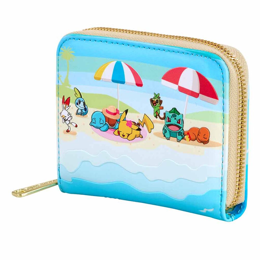 Cartera Pokémon Pool Party Loungefly azul con diseño de playa - 4