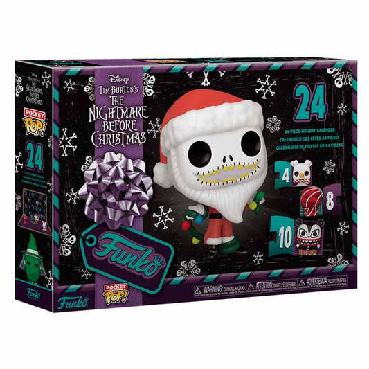 Calendario de Adviento Funko Pocket Pop! de Pesadilla Antes de Navidad con Jack Skellington vestido de Santa Claus