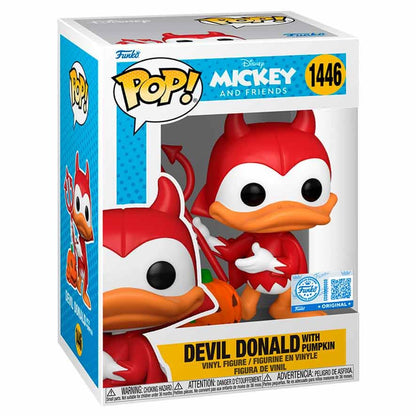 Figuras Funko POP! de Devil Donald con calabaza en caja, versión estándar y Chase - 4