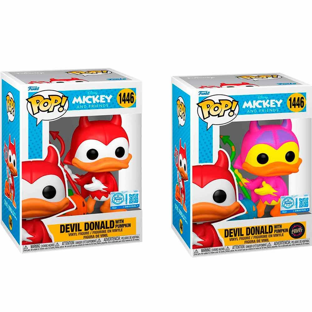 Figuras Funko POP! de Devil Donald con calabaza en caja, versión estándar y Chase