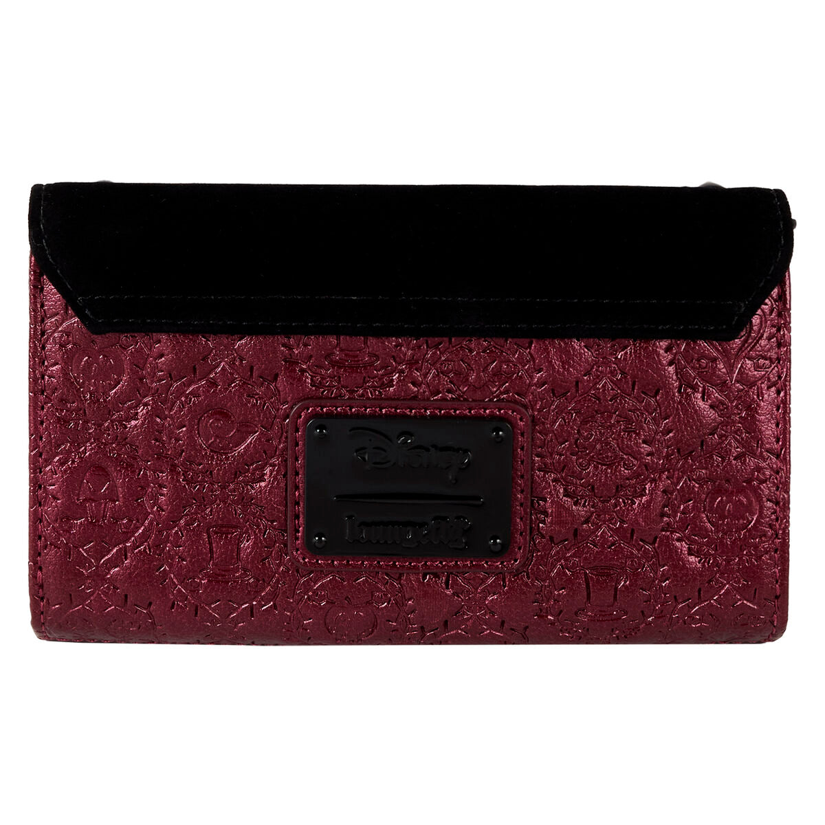 Cartera billetero Loungefly de Villanas Disney en negro y burdeos - 2