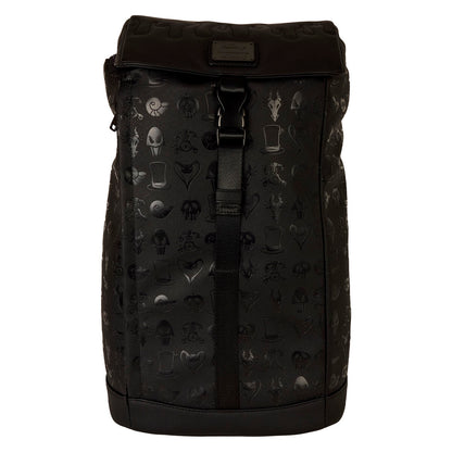 Mochila negra Loungefly Disney Villanas con estampado tonal
