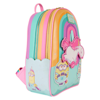 Mochila Loungefly de Minions con unicornio rosa y diseño de arcoíris - 4