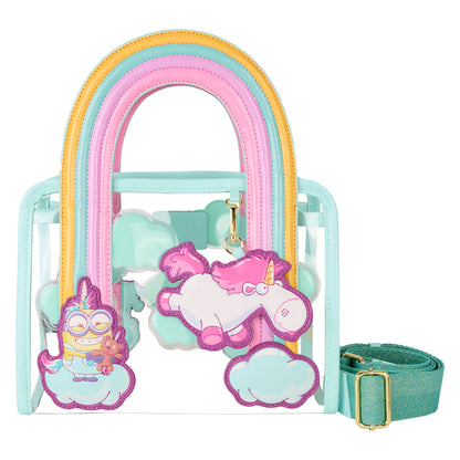 Bolso bandolera transparente Fluffy Unicorn Minions Loungefly con detalles arcoíris - 2