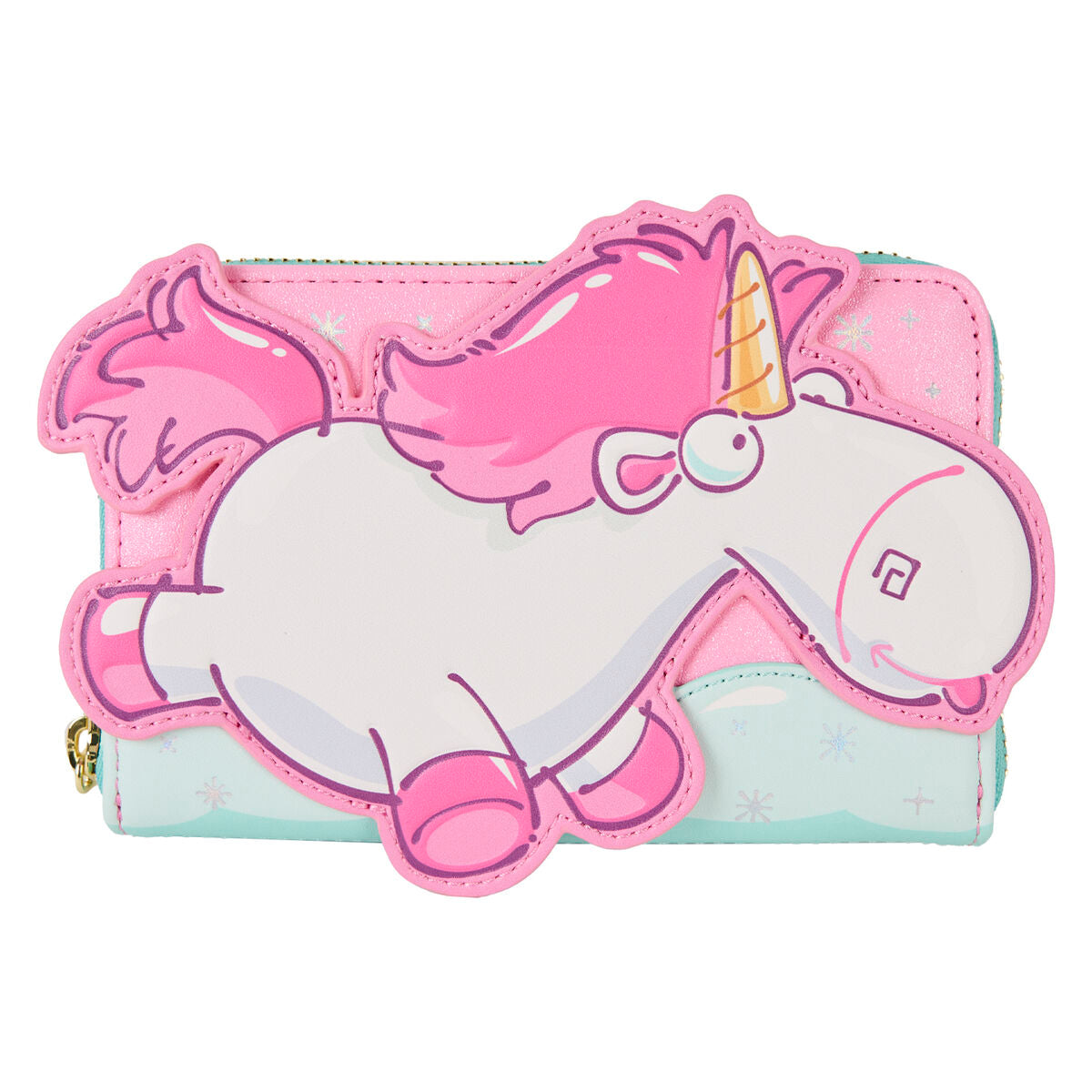 Cartera Fluffy Unicorn de Minions Loungefly en rosa y verde menta