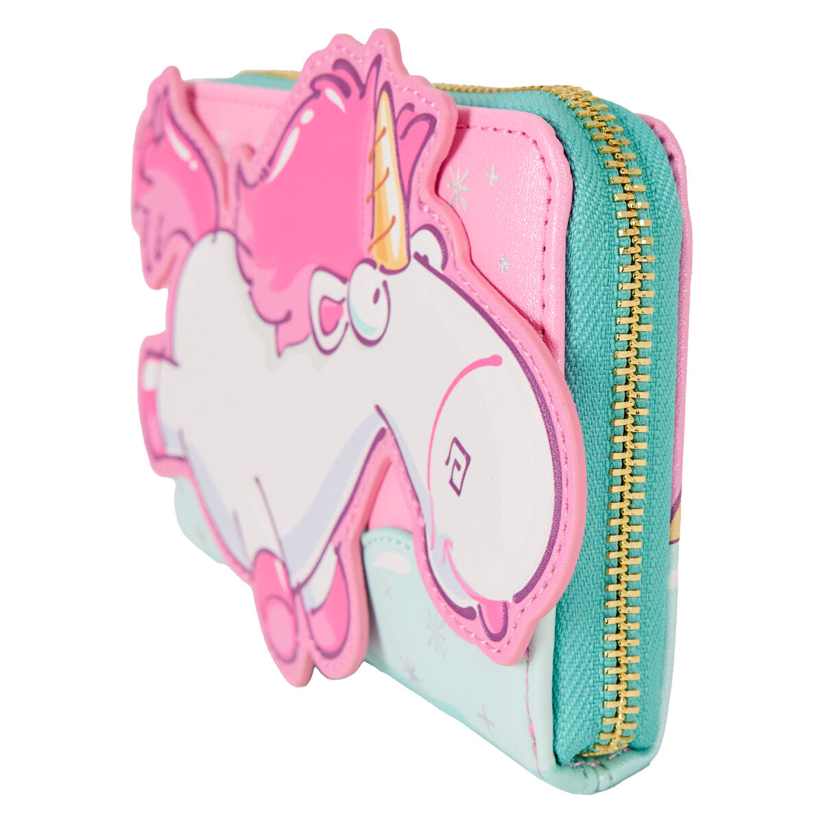 Cartera Fluffy Unicorn de Minions Loungefly en rosa y verde menta - 4