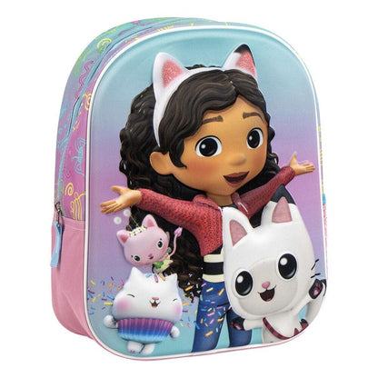 Mochila 3D de La Casa de Muñecas de Gabby con Gabby y personajes felinos