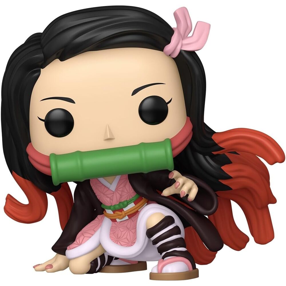 Figura Funko POP! Jumbo de Nezuko Kamado con boz al de bambú
