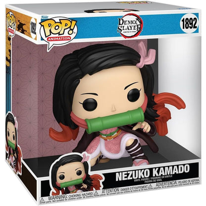 Figura Funko POP! Jumbo de Nezuko Kamado con boz al de bambú - 2