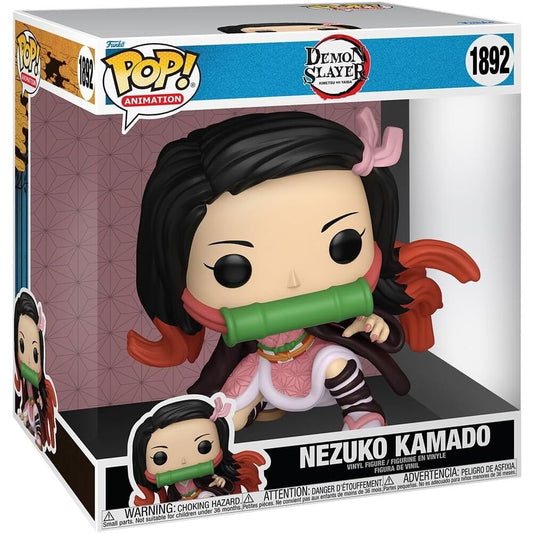Figura Funko POP! Jumbo de Nezuko Kamado con boz al de bambú - 2