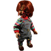 Figura articulada de Chucky con peto vaquero y rostro deteriorado