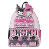 Mochila Loungefly de My Melody y Kuromi con diseño de tarta y corazones