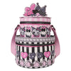 Bolso bandolera Loungefly de My Melody y Kuromi en rosa, negro y blanco