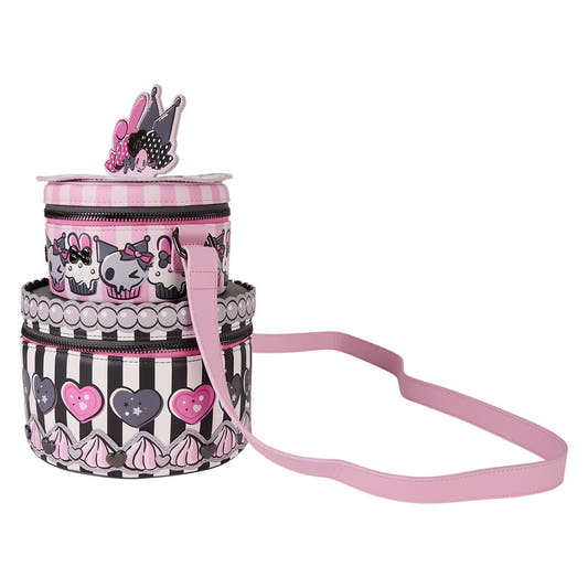 Bolso bandolera Loungefly de My Melody y Kuromi en rosa, negro y blanco - 3