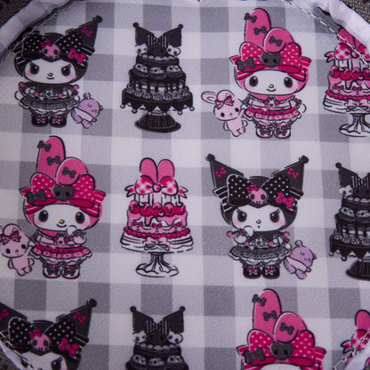 Bolso bandolera Loungefly de My Melody y Kuromi en rosa, negro y blanco - 4