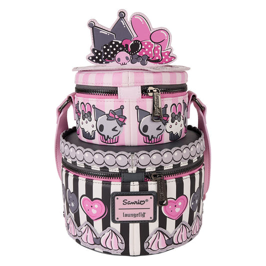Bolso bandolera Loungefly de My Melody y Kuromi en rosa, negro y blanco - 2