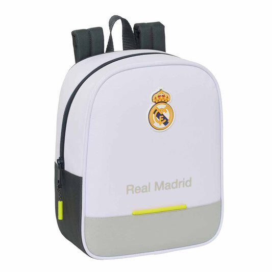 Mochila Real Madrid 25/26 blanca de 27 cm