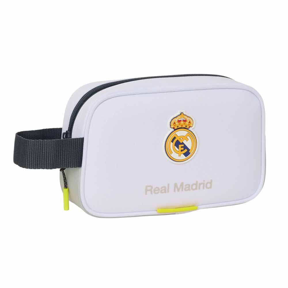Neceser gris claro Real Madrid 25/26 con asa lateral