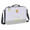 Cartera extraescolares Real Madrid 25/26 blanca y gris con bandolera