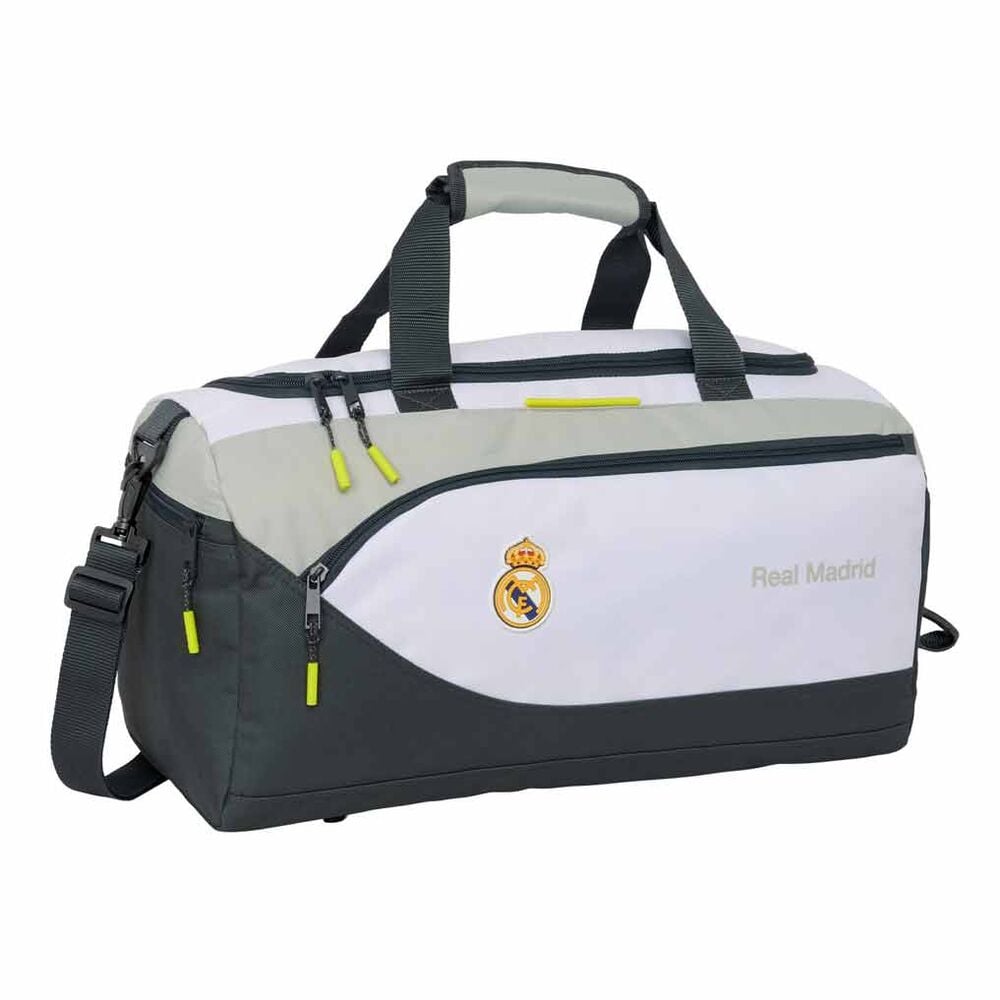 Bolsa de deporte Real Madrid 25/26 SAFTA en gris y negro