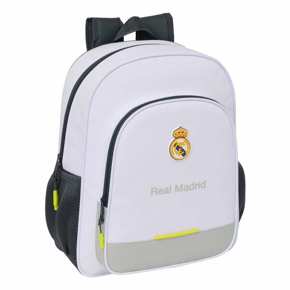 Mochila Real Madrid 25/26 SAFTA blanca de 38 cm