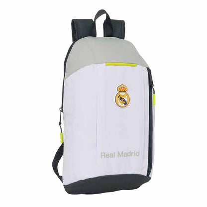 Mochila Real Madrid 25/26 de 39 cm en blanco, gris y negro