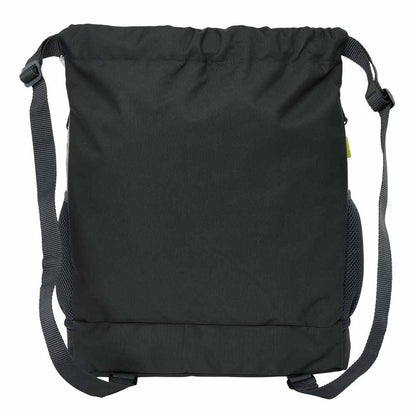 Saco mochila Real Madrid SAFTA blanco y negro con bolsillos laterales - 2