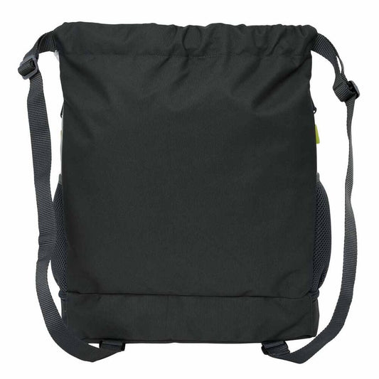 Saco mochila Real Madrid SAFTA blanco y negro con bolsillos laterales - 2