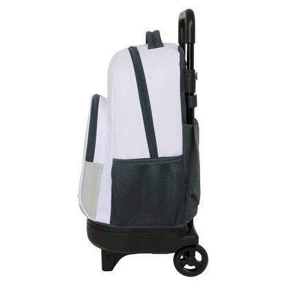 Trolley mochila con ruedas SAFTA Real Madrid blanco y negro - 3