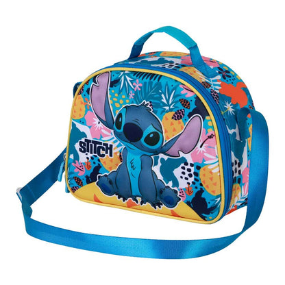 Bolsa portameriendas 3D de Stitch Disney con correa azul - 3