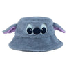 Gorro pescador de pelo azul grisáceo con rostro de Stitch Disney
