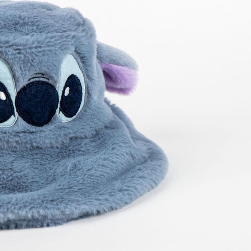 Gorro pescador de pelo azul grisáceo con rostro de Stitch Disney - 3