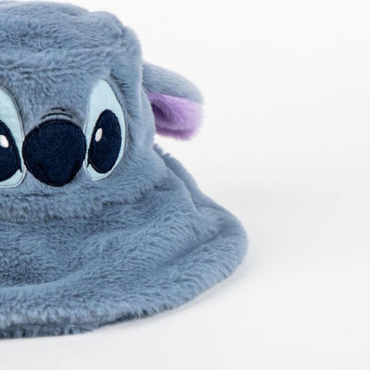 Gorro pescador de pelo azul grisáceo con rostro de Stitch Disney - 3