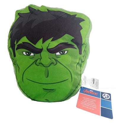 Cojín 3D con el rostro verde de Hulk de Marvel
