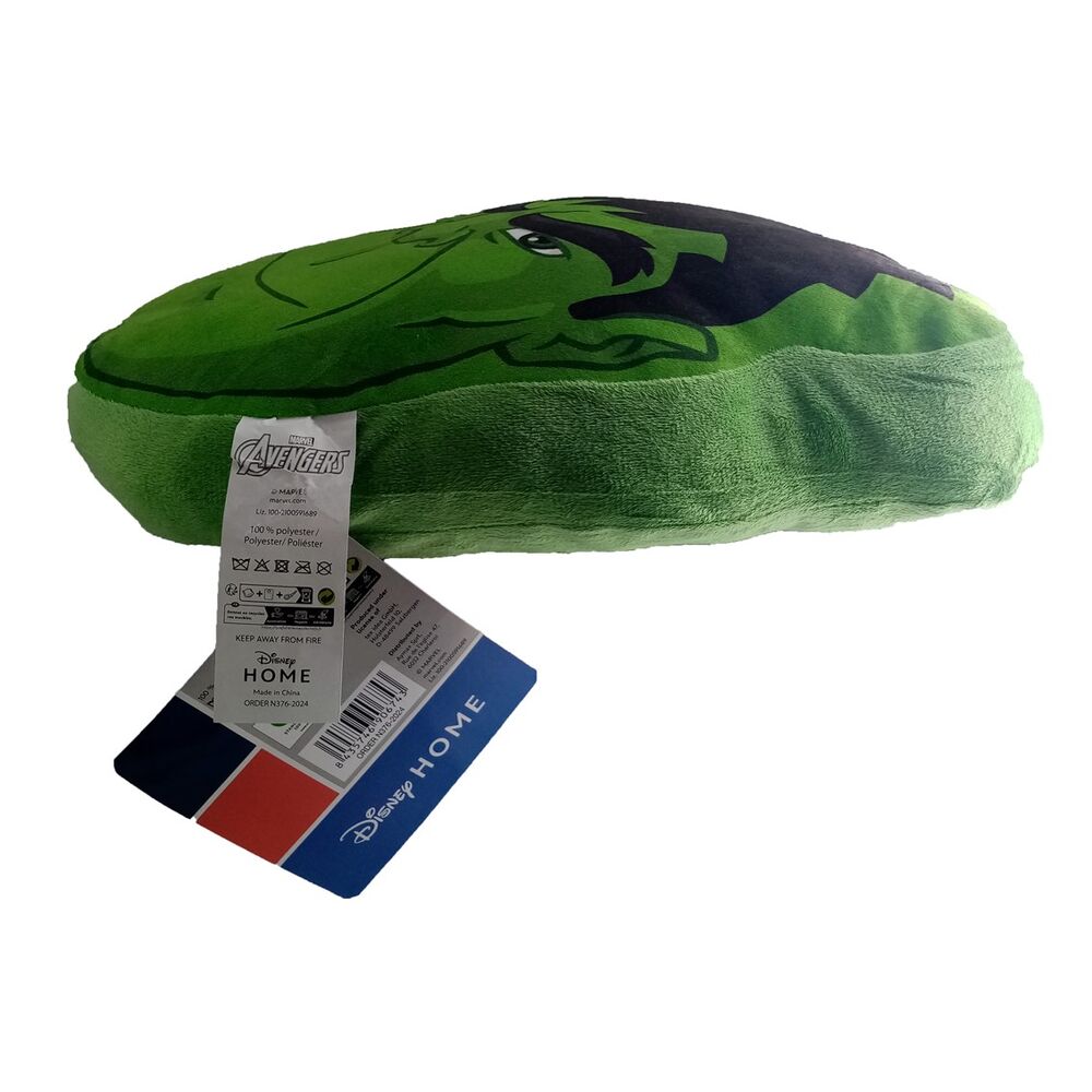Cojín 3D con el rostro verde de Hulk de Marvel - 2