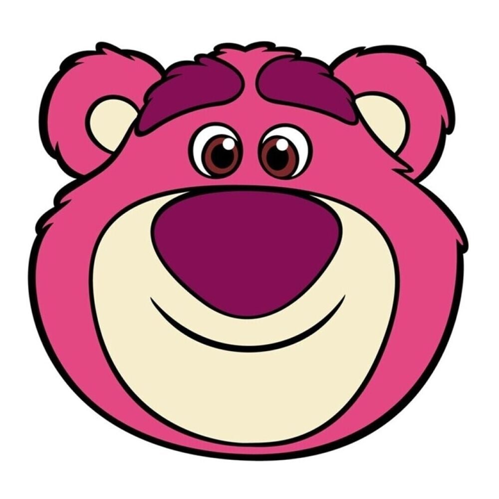 Cojín 3D de Lotso de Toy Story en color rosa