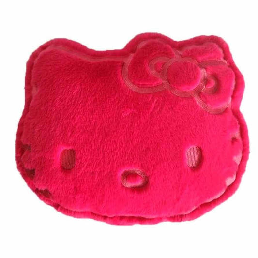 Cojín 3D rosa con rostro de Hello Kitty y lazo